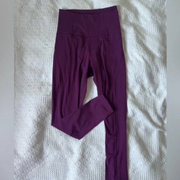 Girlfriend Collective Compressive Leggings, Purple/Plum, XS - Picture 7 of 9